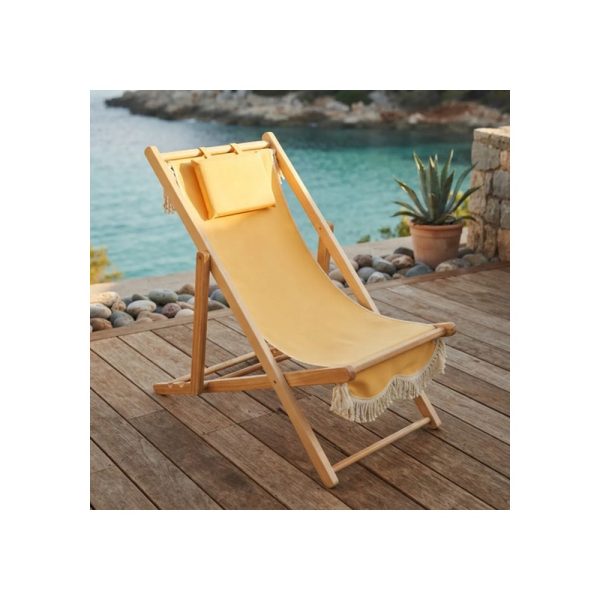 Reposera Big Buda Home De Diseño Color Pastel Amarilla Amarillo