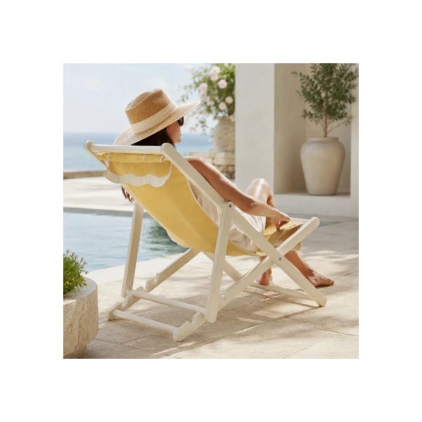 Reposera Big Buda Home De Diseño Color Pastel Amarilla Amarillo