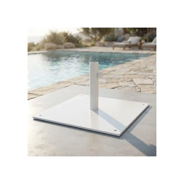 Base De Sombrilla Cuadrada De Diseño Blanca Big Buda Home Blanco Cuadrada Blanca