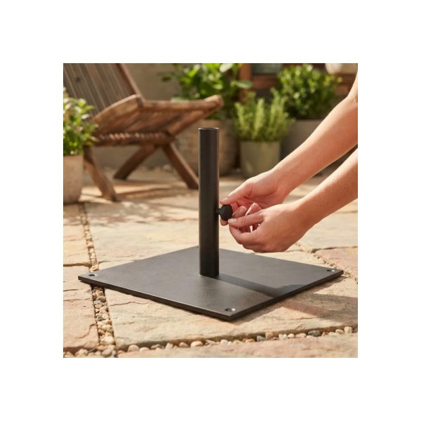 Base De Sombrilla Cuadrada De Diseño Negra Big Buda Home Negro Cuadrada Negra