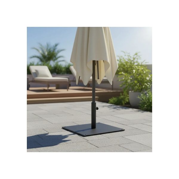 Base De Sombrilla Cuadrada De Diseño Negra Big Buda Home Negro Cuadrada Negra