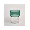 Vaso De Vidrio Verde 350 Ml Vintage Escalonado Big Buda Home Verde